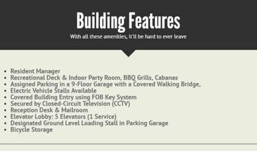 Kapiolani Residence Building Features
