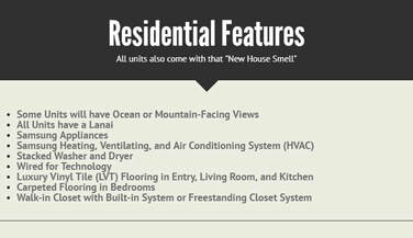Kapiolani Residence Residential Features