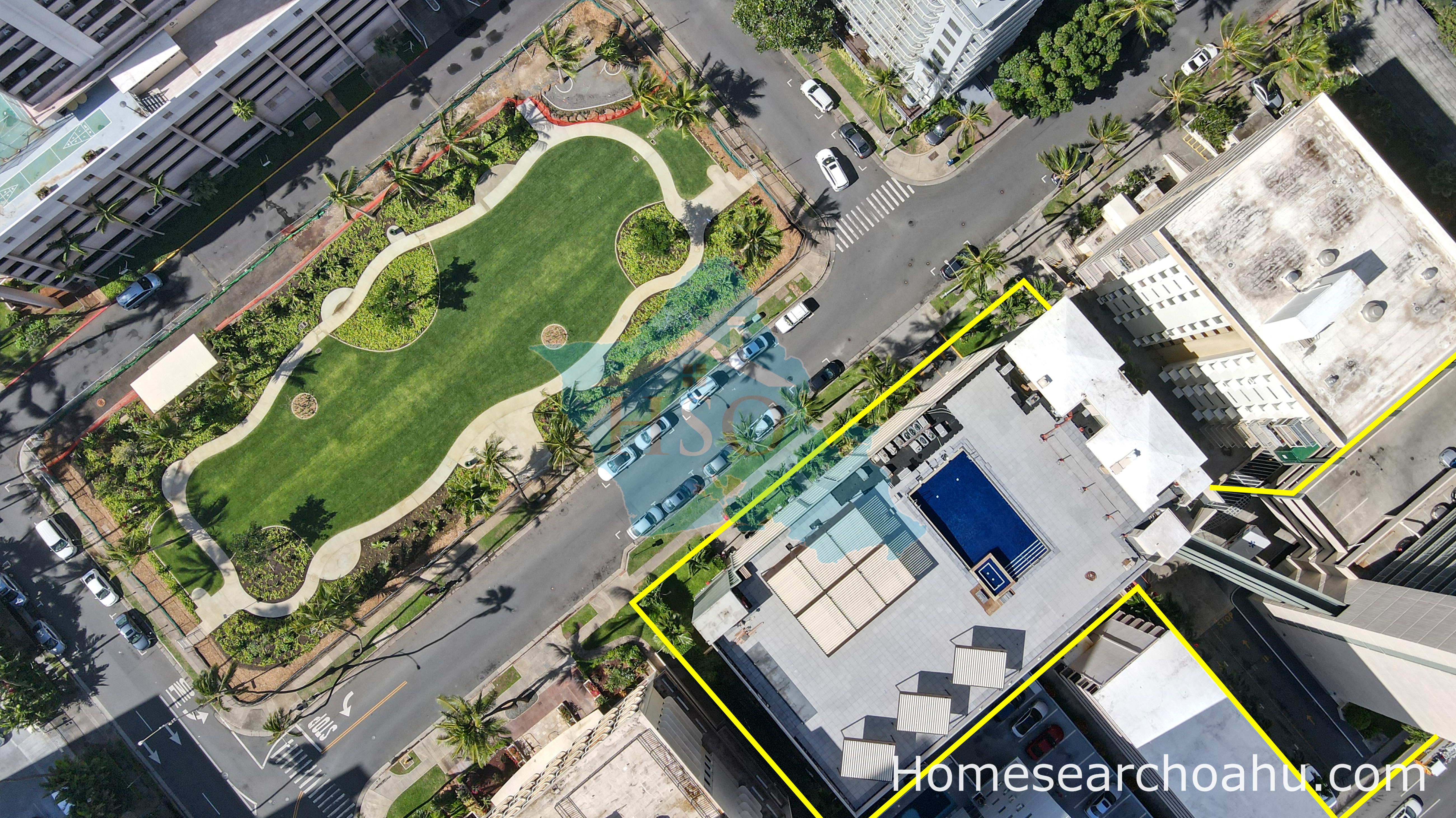 Aloha Lani Aerial View of Amenity Deck