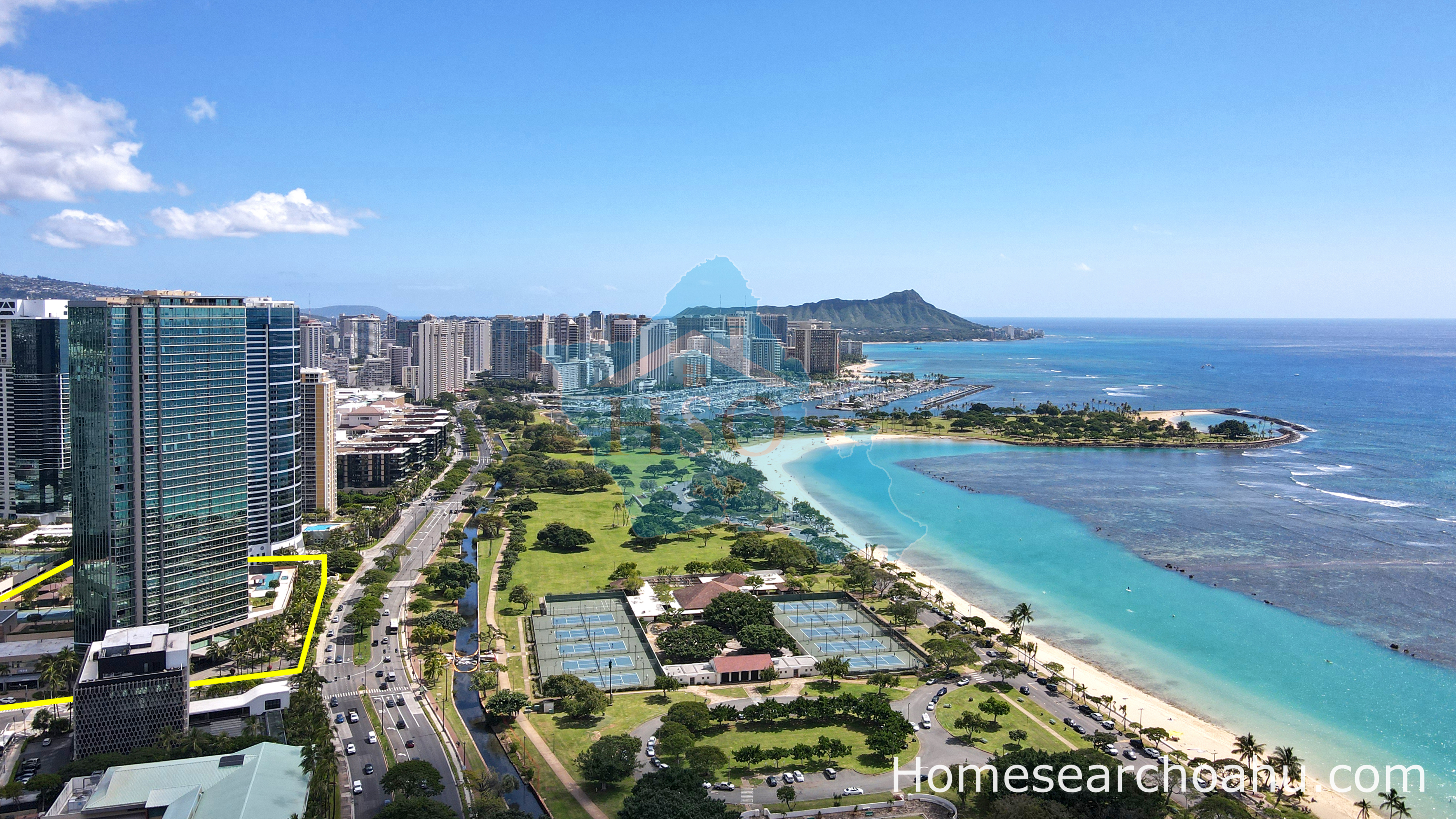 Aerial view of Hokua