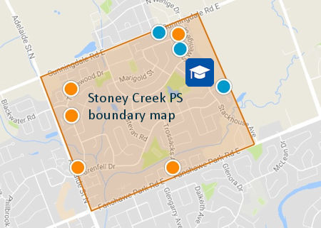 Stoney Creek Public School Boundary Map