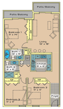 Bahama Bay Resort - Abocos floorplan