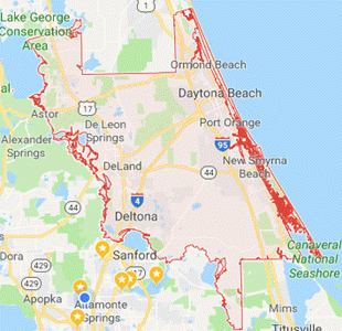Volusia County Map