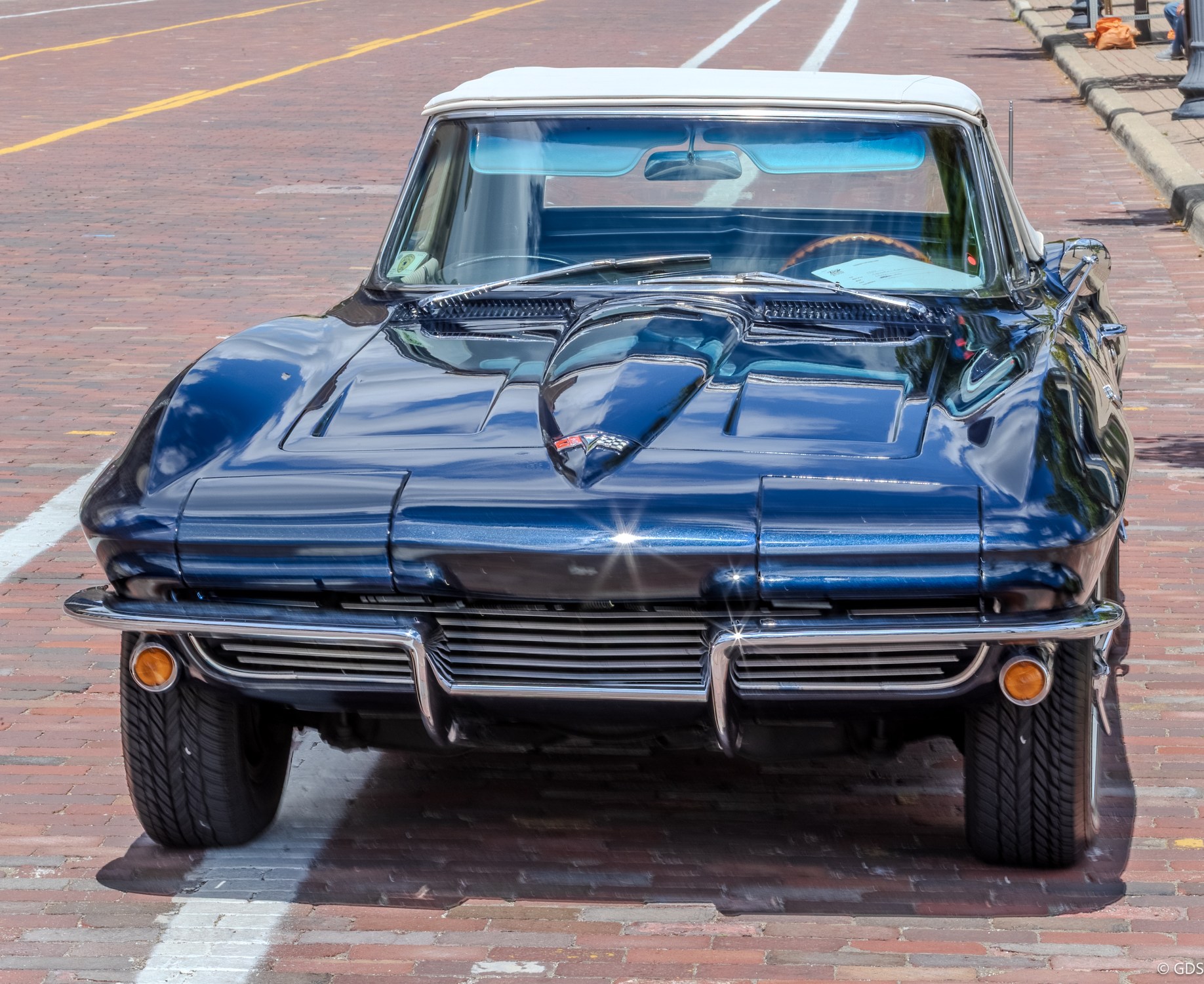 A classic car in downtown Flint