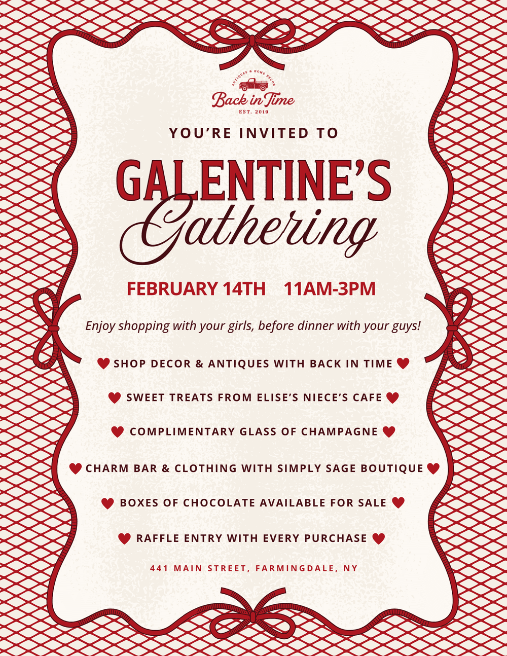 Back in Time Galentine's Day Event