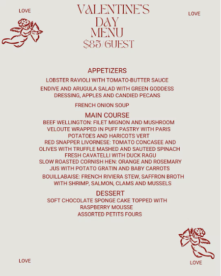 Brasserie Menu