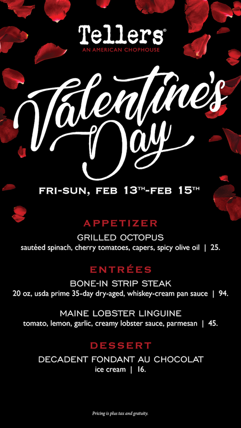 Teller's Chophouse Menu