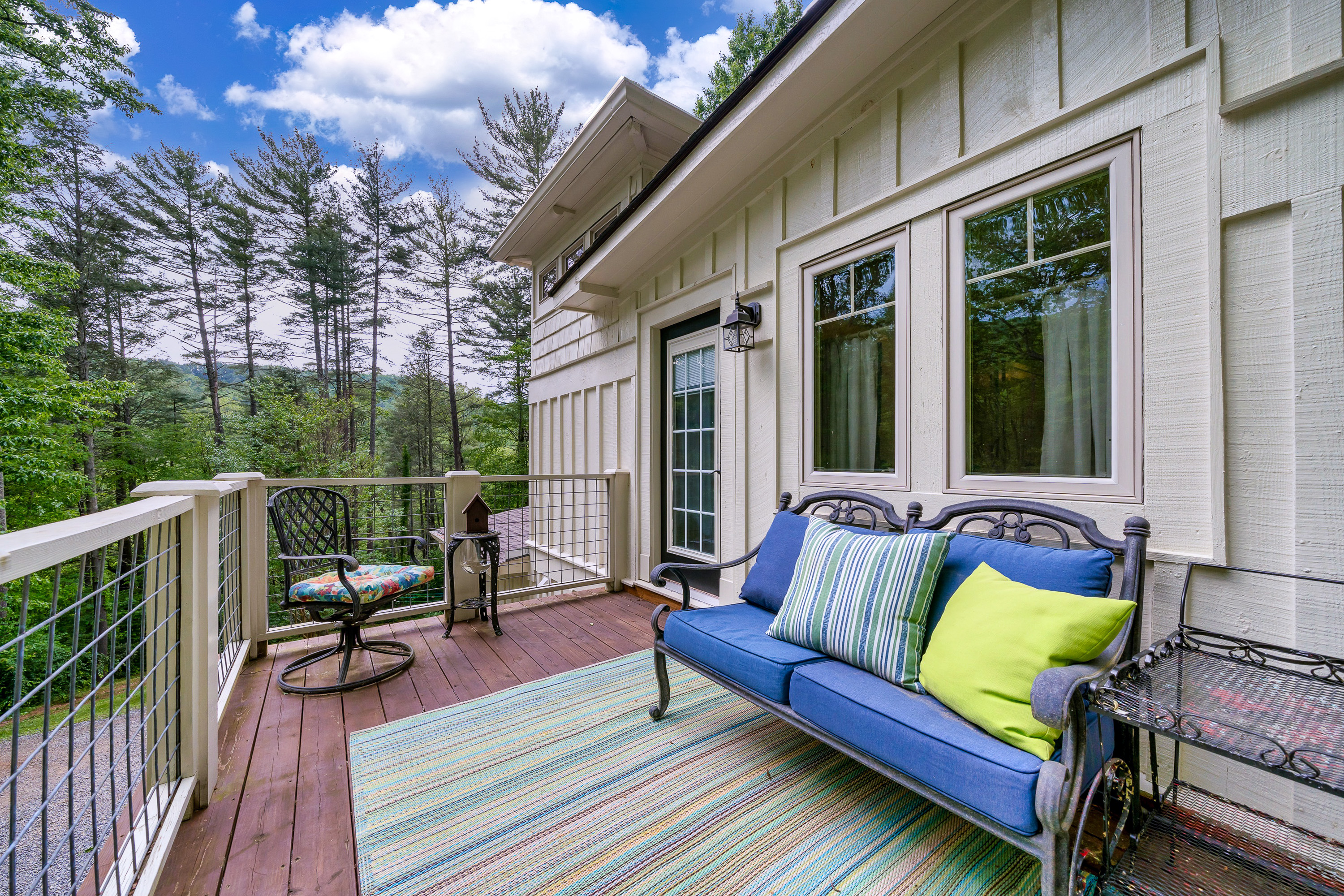 An Asheville, NC mountain view from a new deck