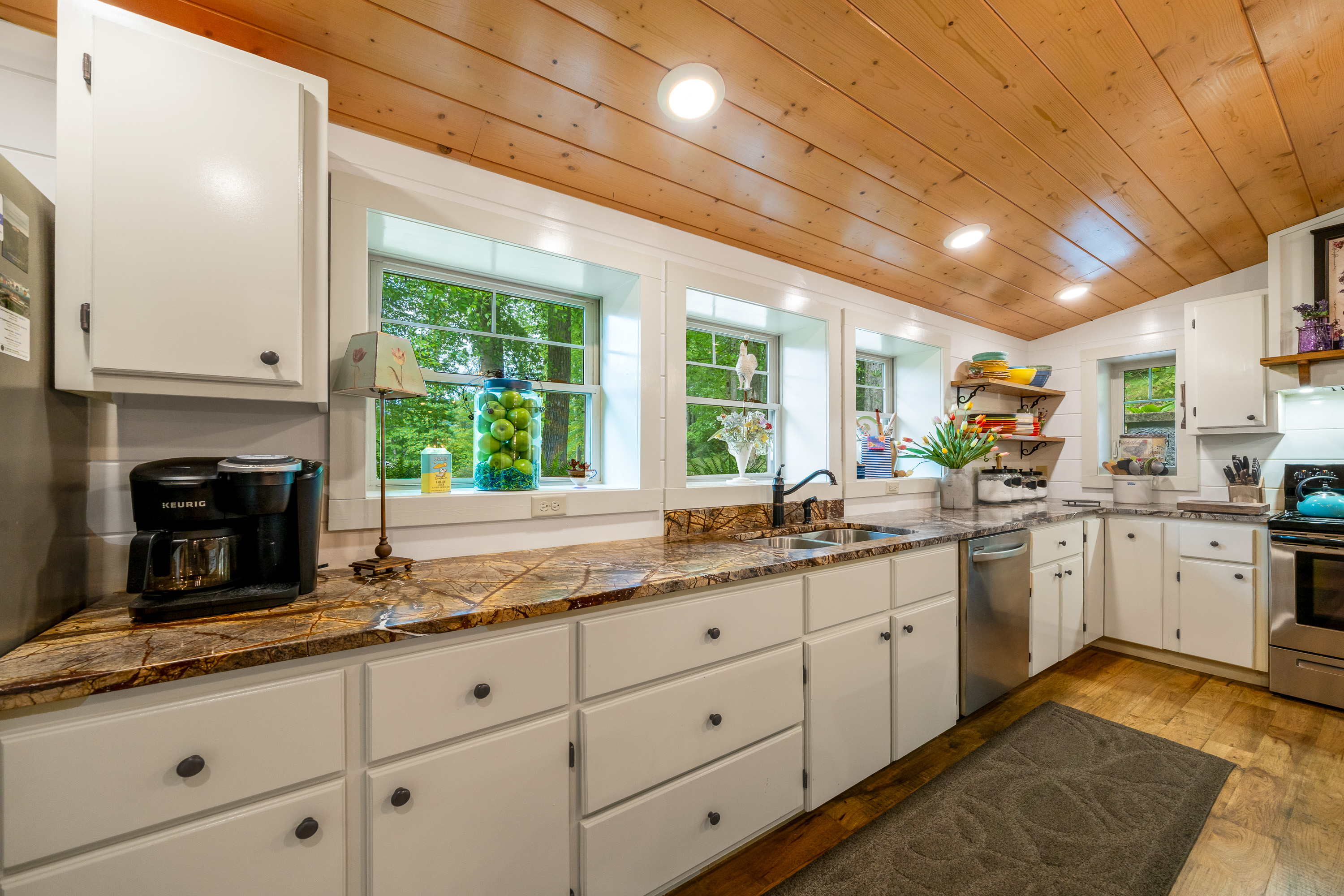 A cleaned and organized kitchen make this house ready to sell in Asheville, NC