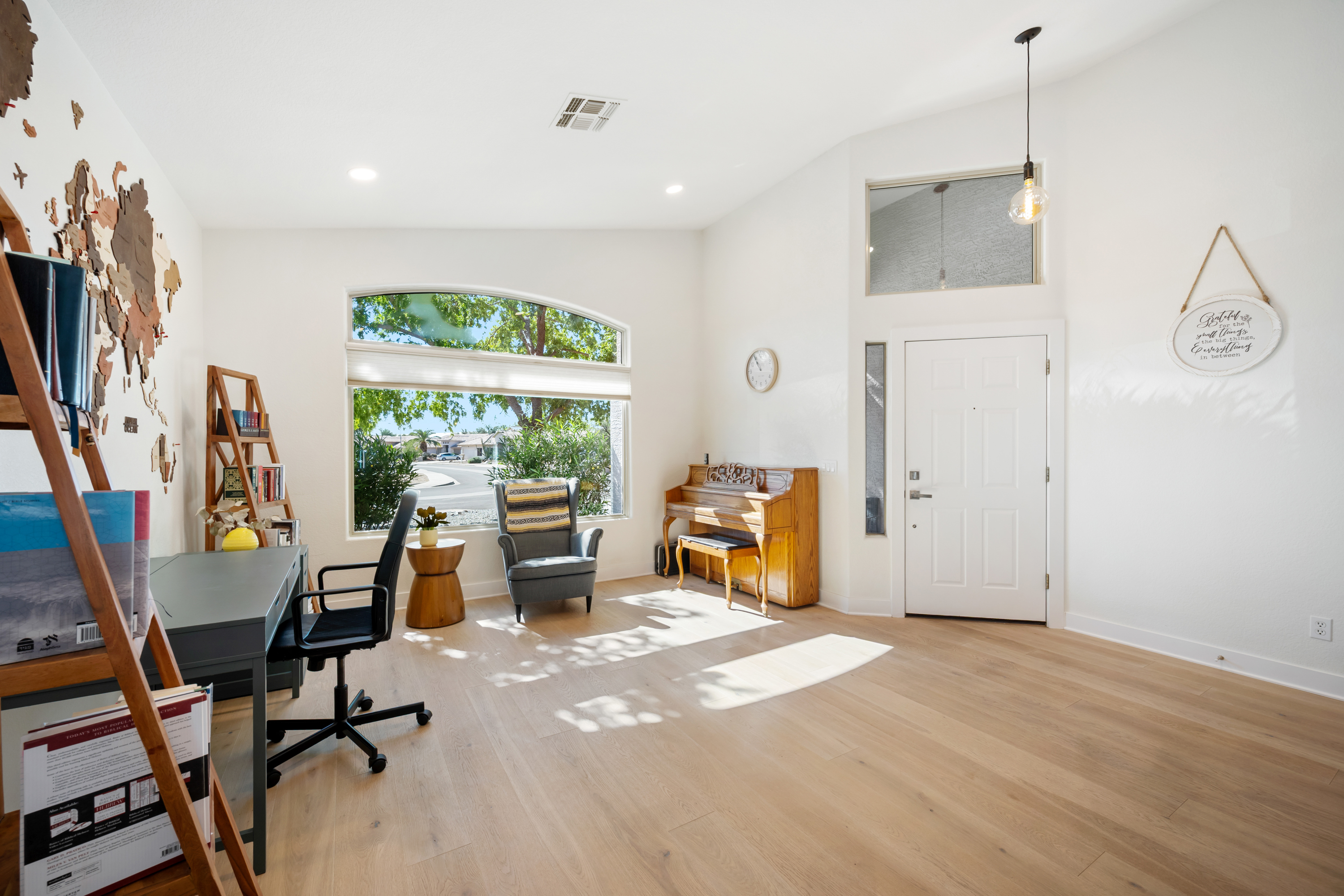 Den and home office with vaulted ceiling, Glendale AZ home