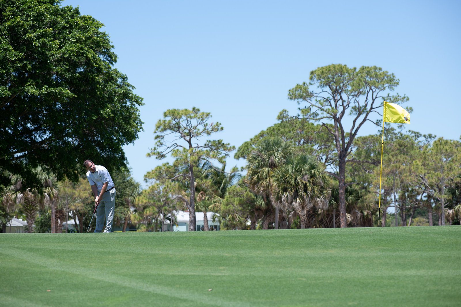 Jack putting on a South Florida golf course