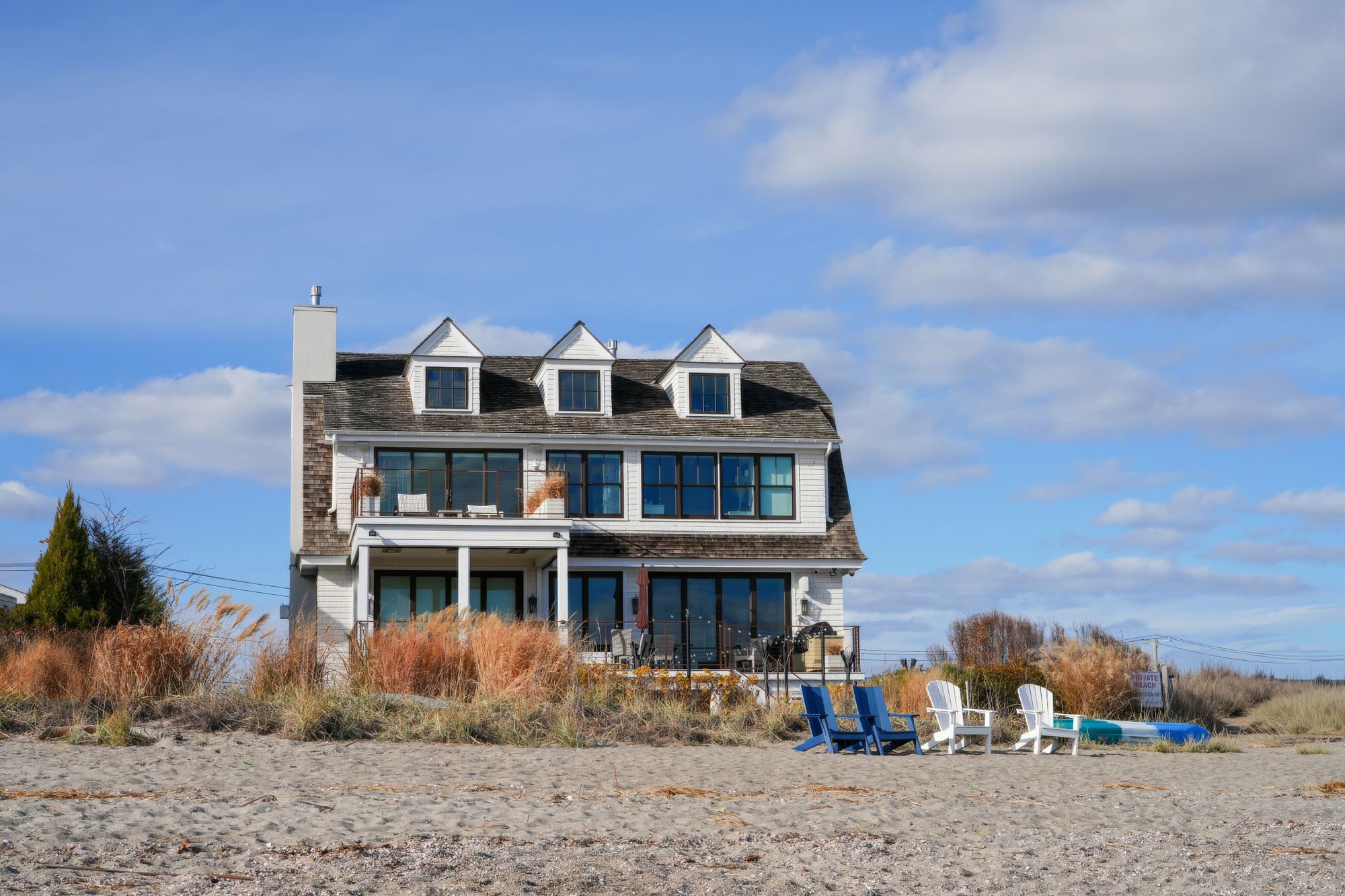 A beachfront house on the dunes