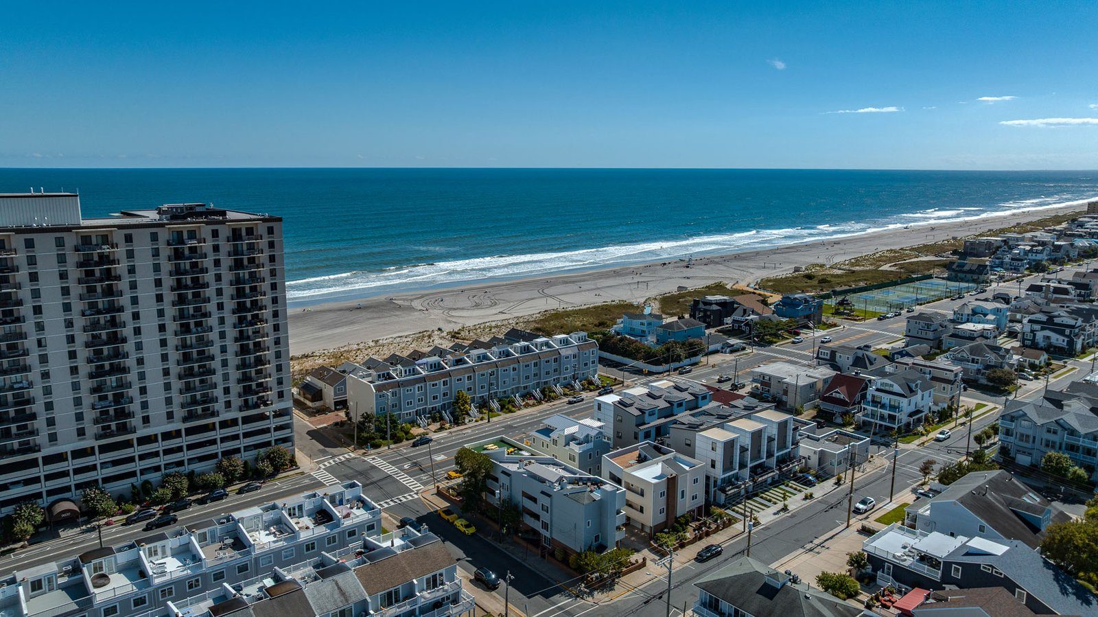 Margate, New Jersey, and its beach from above