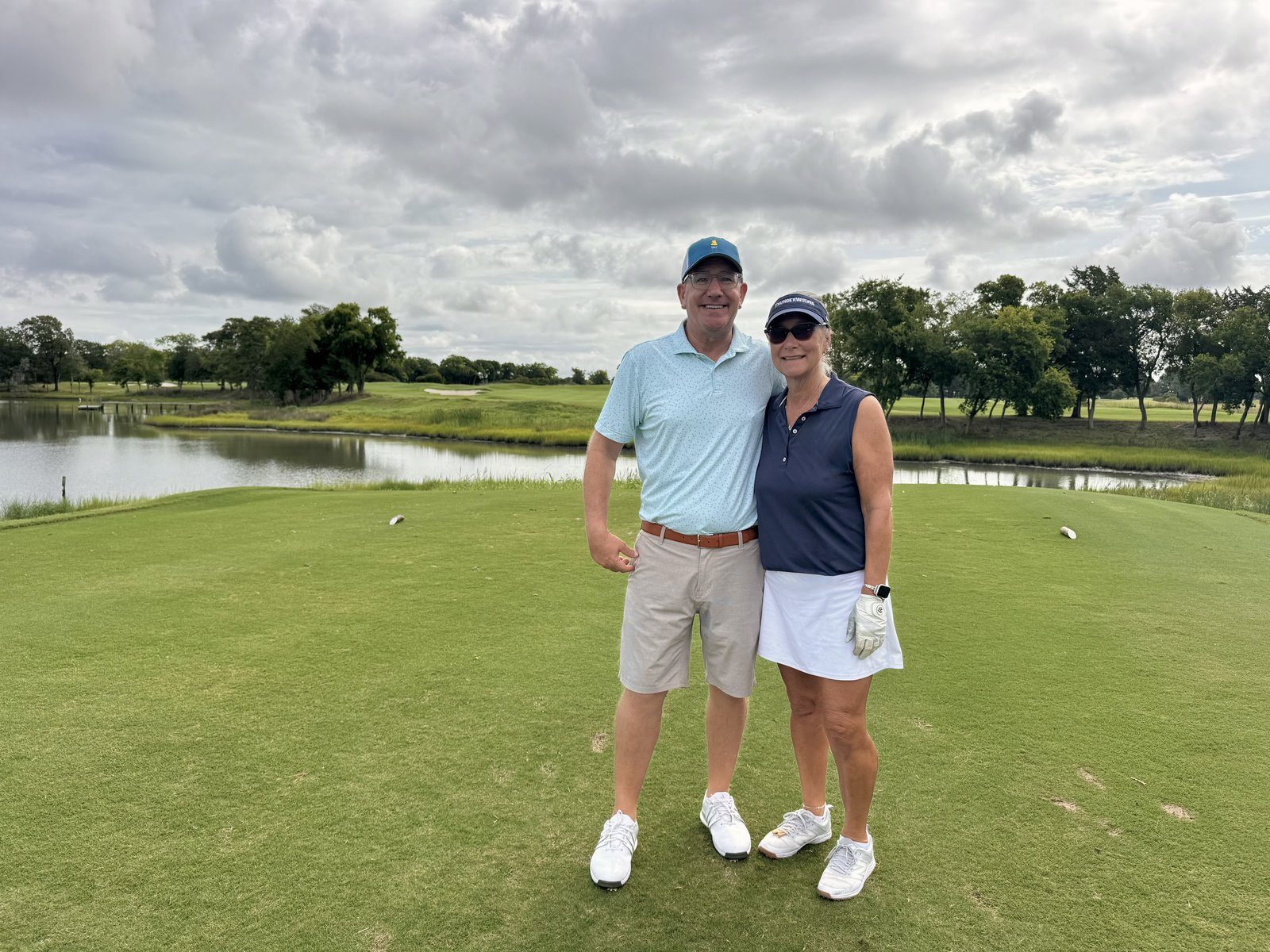 Jack and Jill on the tee at a Palm Beach County golf course