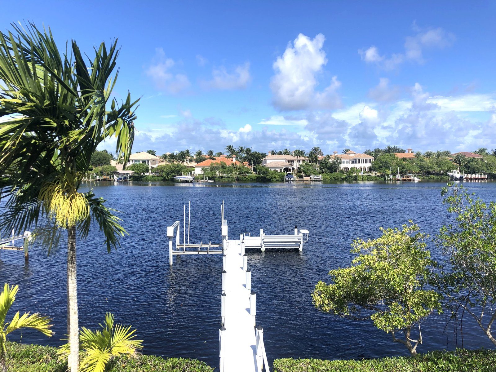 Waterfront white dock