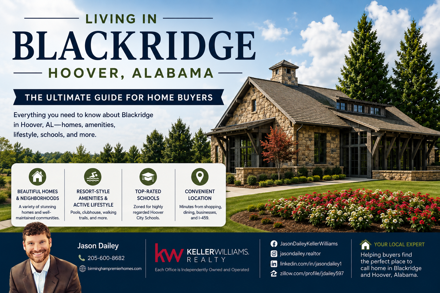 Living in Blackridge Hoover Alabama, a luxury community with homes, amenities, and private lake