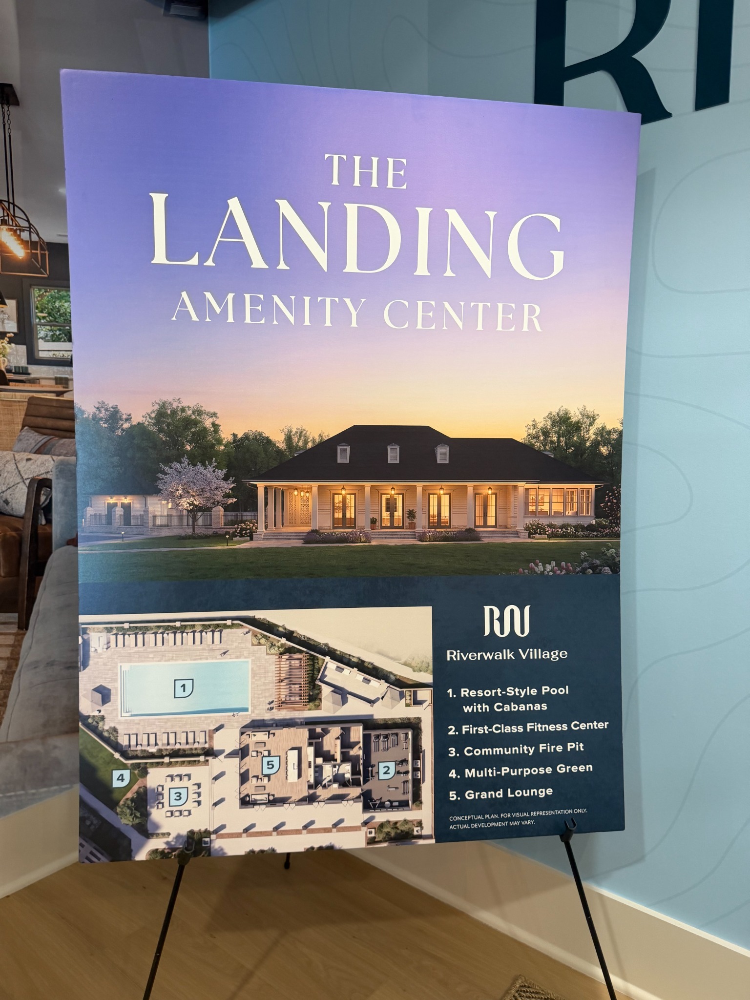 Rendering of The Landing amenity center planned for Riverwalk Village in Hoover Alabama