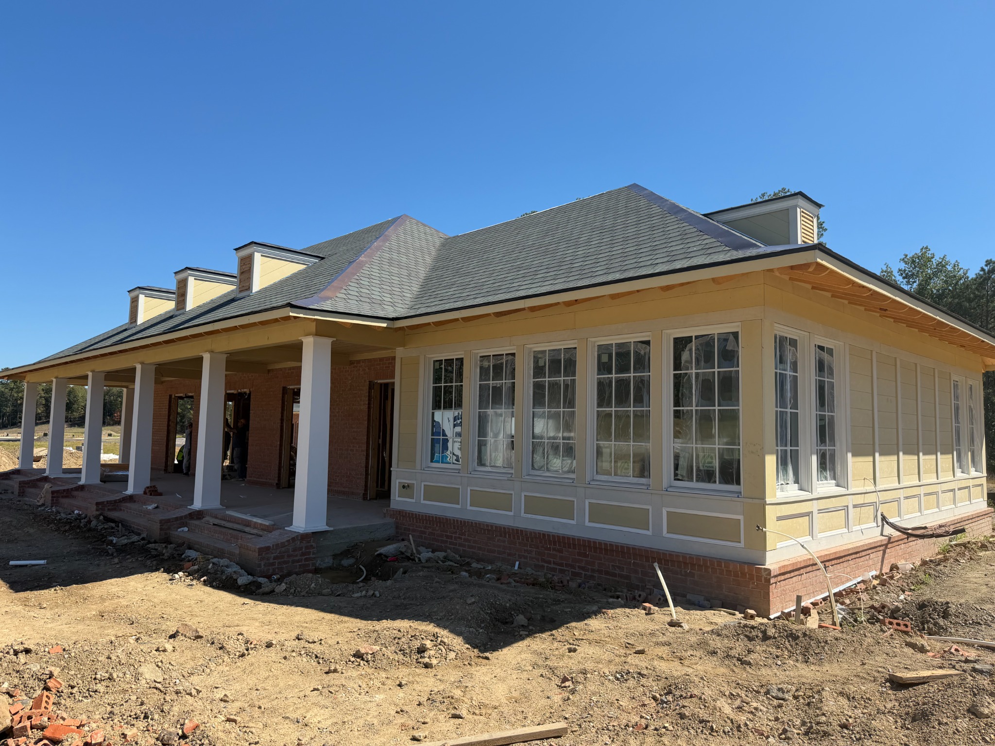 The Landing amenity center under construction at Riverwalk Village in Hoover Alabama