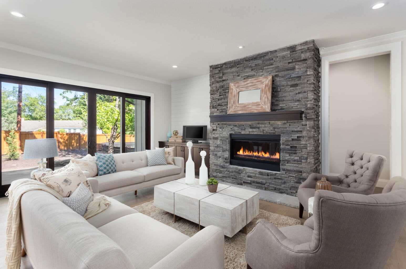 Picture of a living room in a new construction home