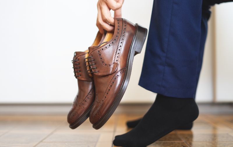 Wear easy to remove shoes at an open house
