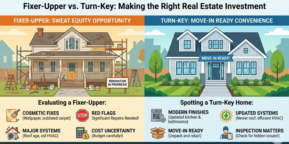 Fixer-Upper vs. Turn-Key Home: Making the Right Real Estate Investment Strategy