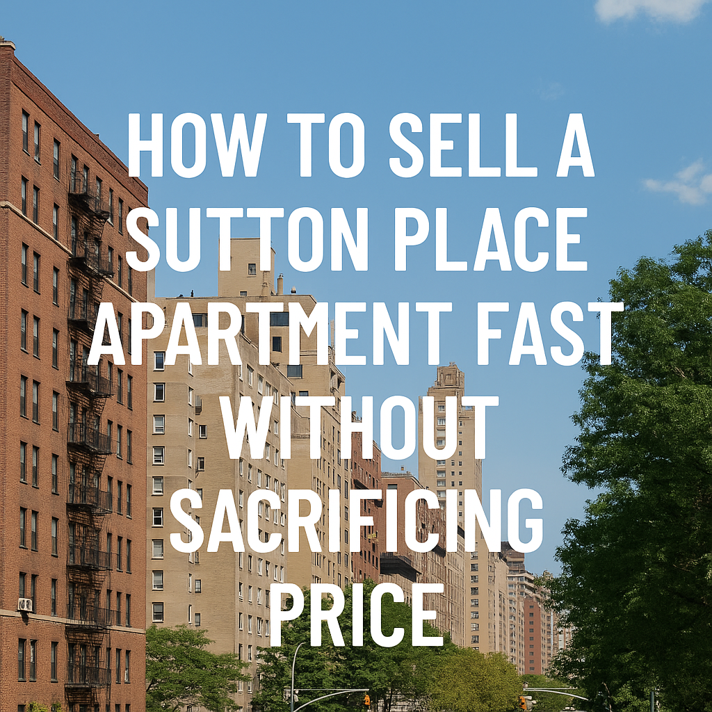 How to Sell a Sutton Place Apartment Fast Without Sacrificing Price