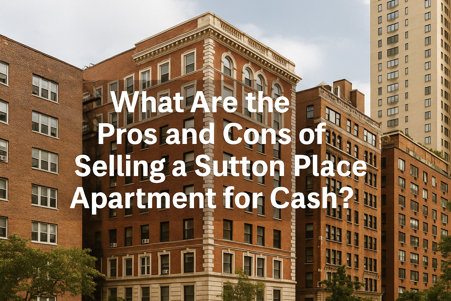 What Are the Pros and Cons of Selling a Sutton Place Apartment for Cash?