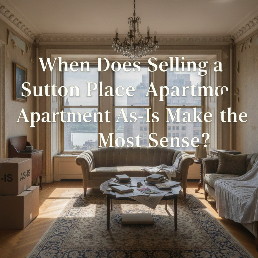 When Does Selling a Sutton Place Apartment As-Is Make the Most Sense?