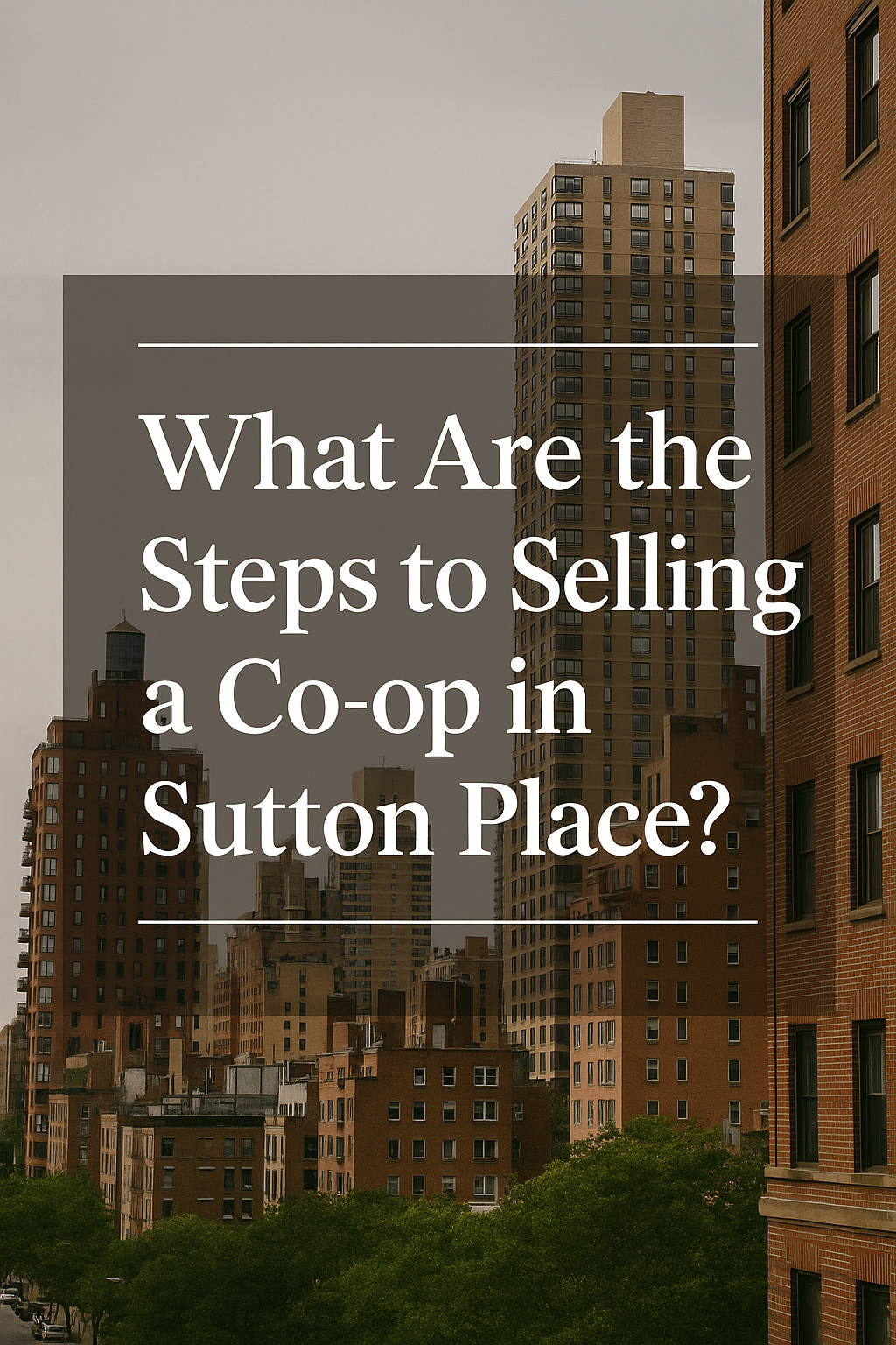 Learn the step-by-step process of selling your Sutton Place co-op with expert guidance from Jeff Cohen