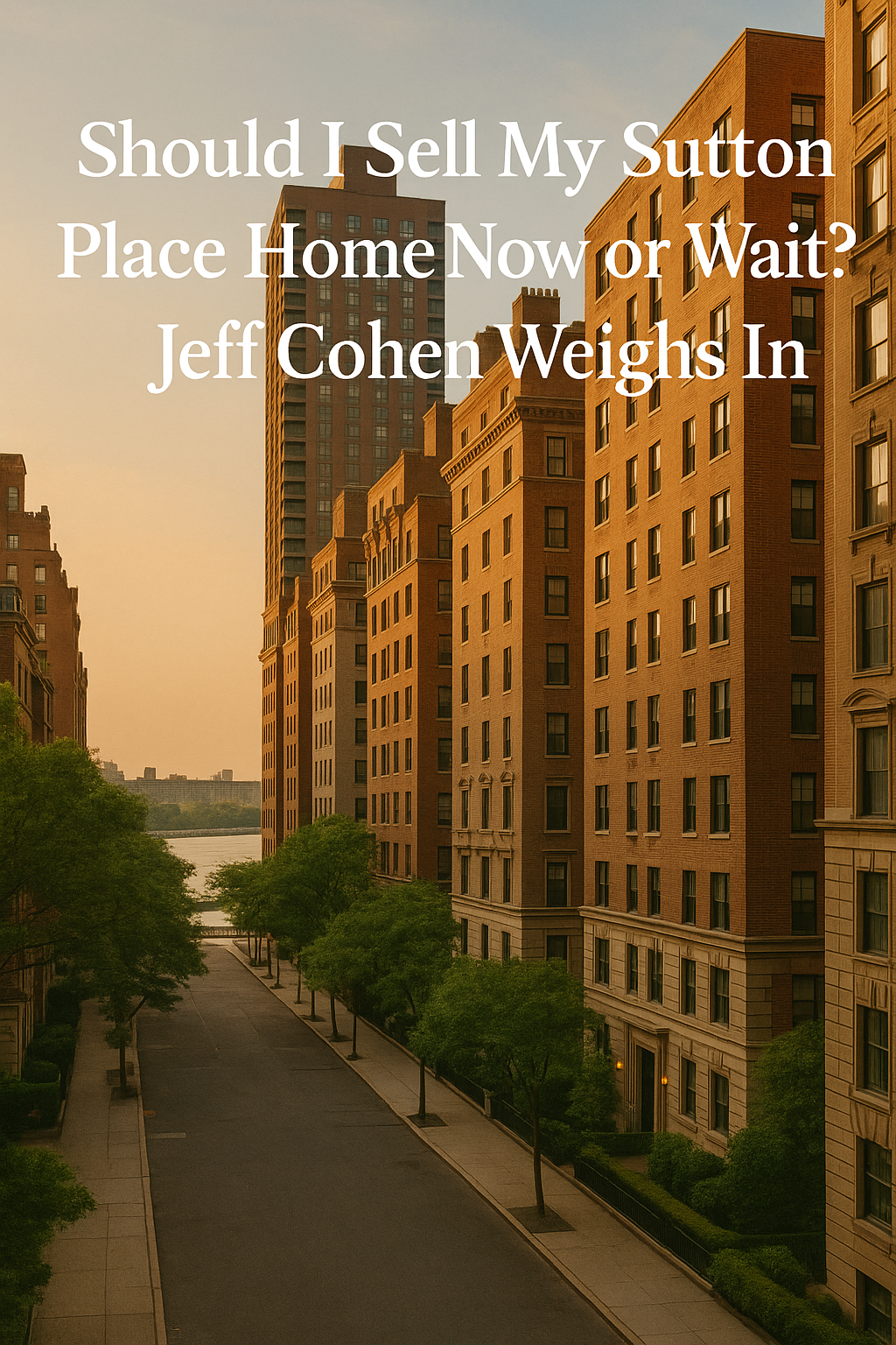 Should I Sell My Sutton Place Home Now or Wait? Jeff Cohen Weighs In