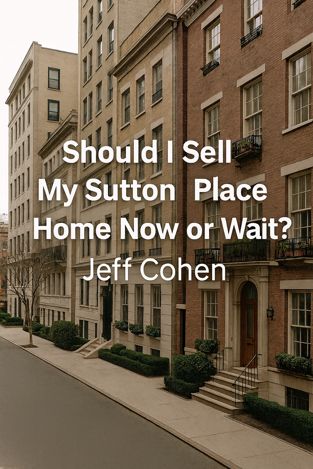 Should I Sell My Sutton Place Home Now or Wait? Jeff Cohen&rsquo;s Data-Driven Answer