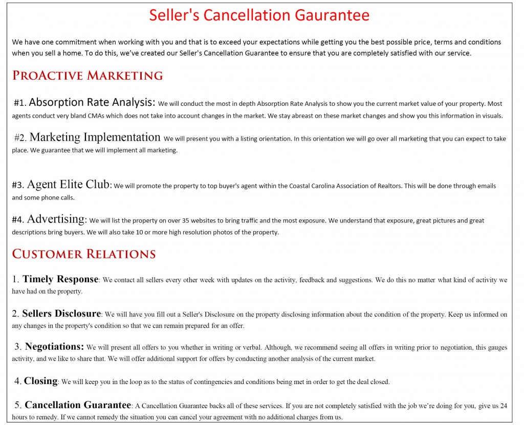 Cancellation Guarantee