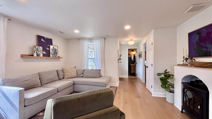 Living room and hallway