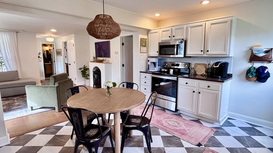 Kitchen and dining area