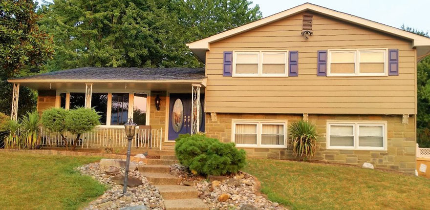 cherry hill home at sunset