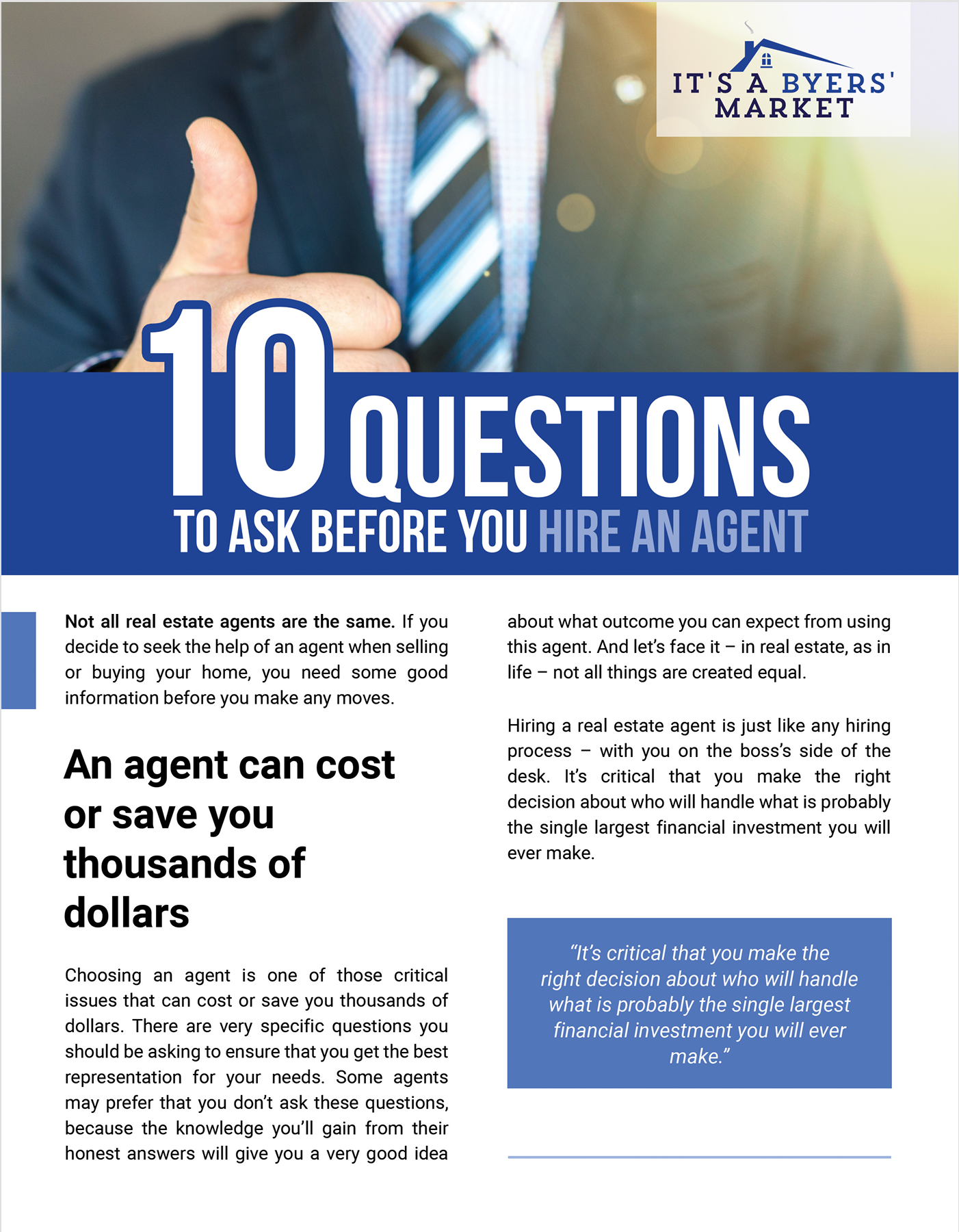 Page 1  The 10 Questions Sellers Should Ask