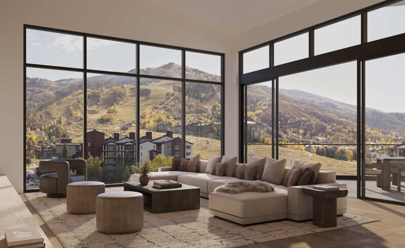 1700 Ski Time Square rendering, Steamboat Springs