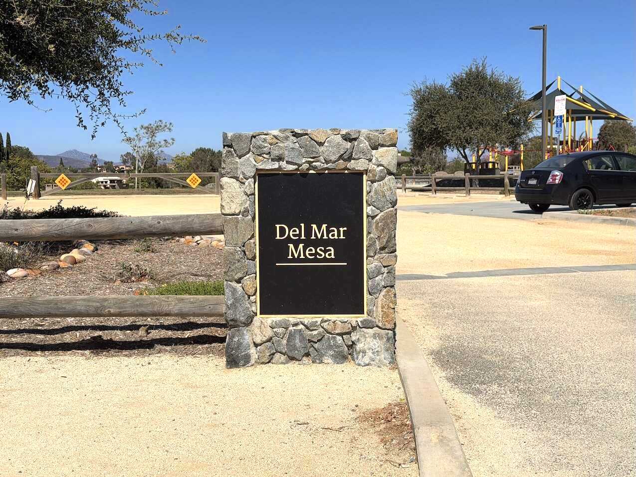 Del Mar Mesa neighborhood sign, homes for sale in Carmel Valley 92130