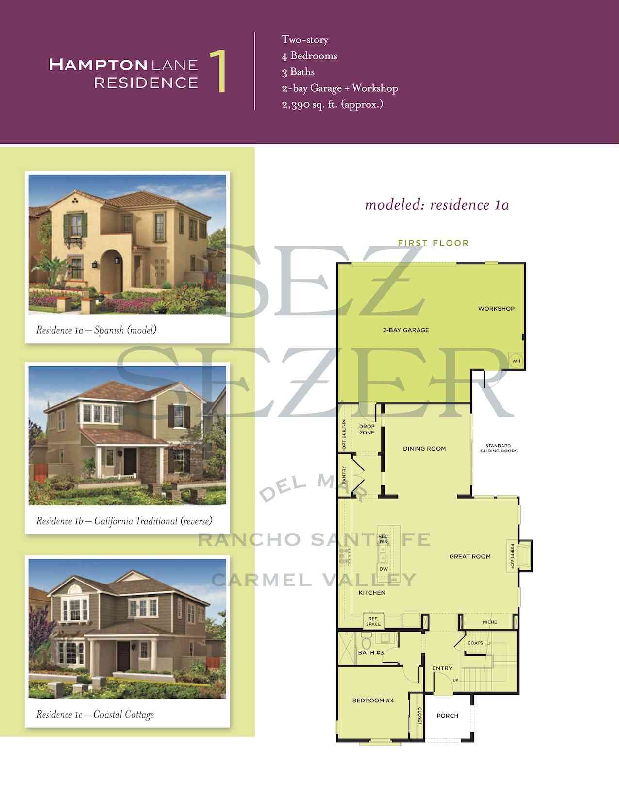 Hampton Lane Plan 1 exterior elevation by Pardee Homes