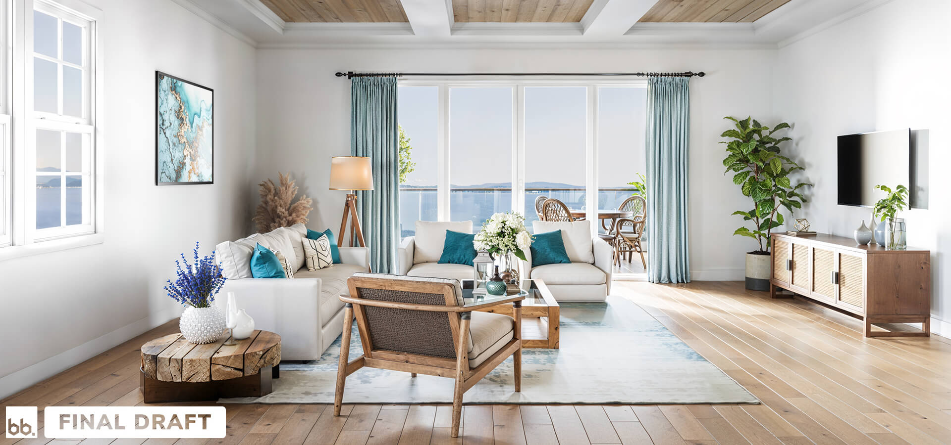 Lakeview at Bay Harbor living area with Lake Michigan views