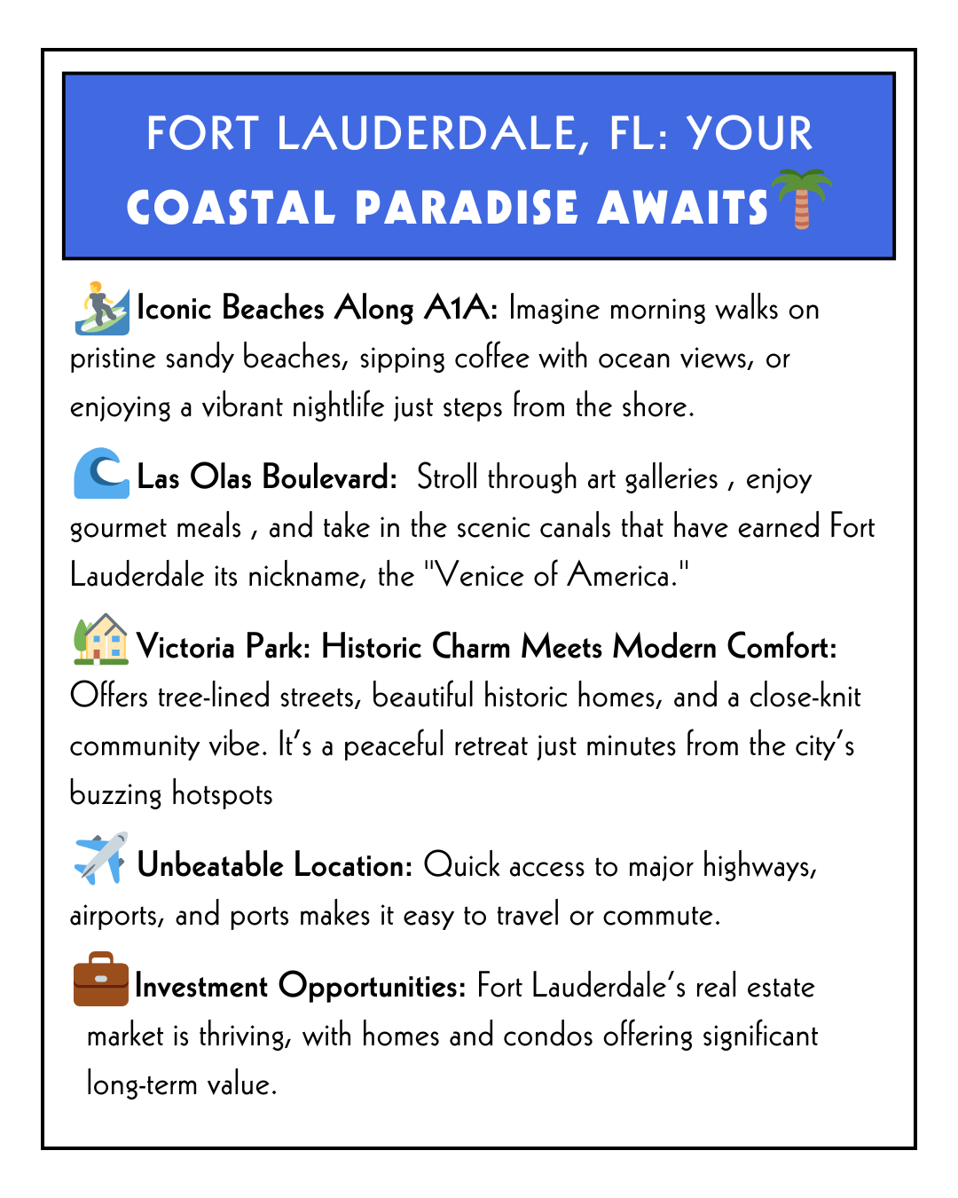 Fort Lauderdale city overview and coastal lifestyle features