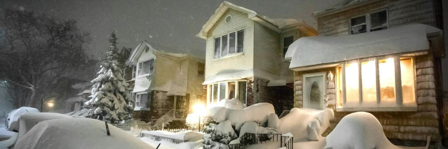 House covered of snow