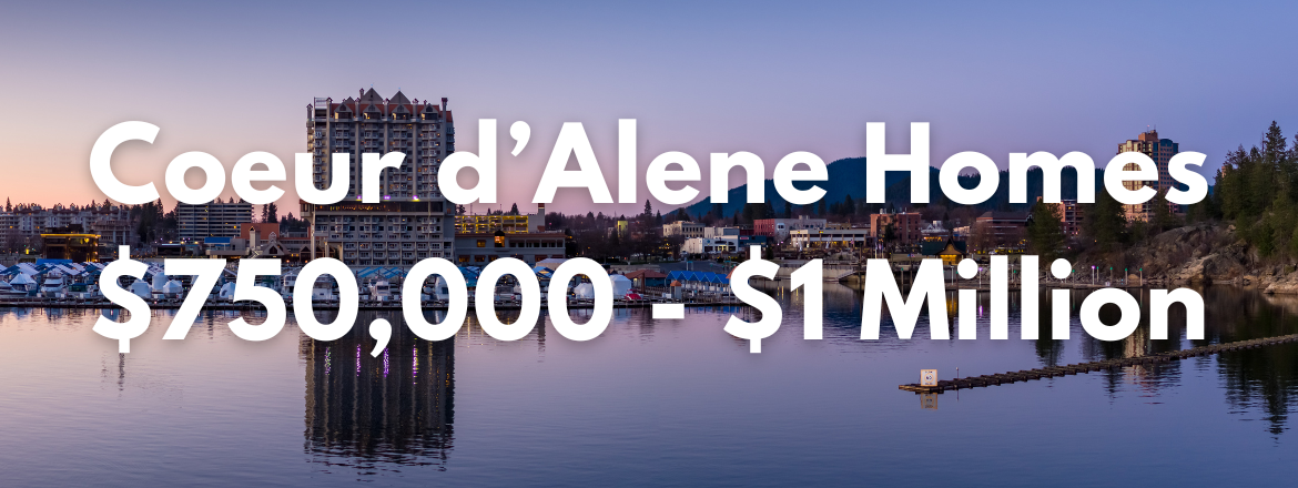 Coeur d'Alene Homes and Land For Sale Priced Between $750,000 - $1 Million
