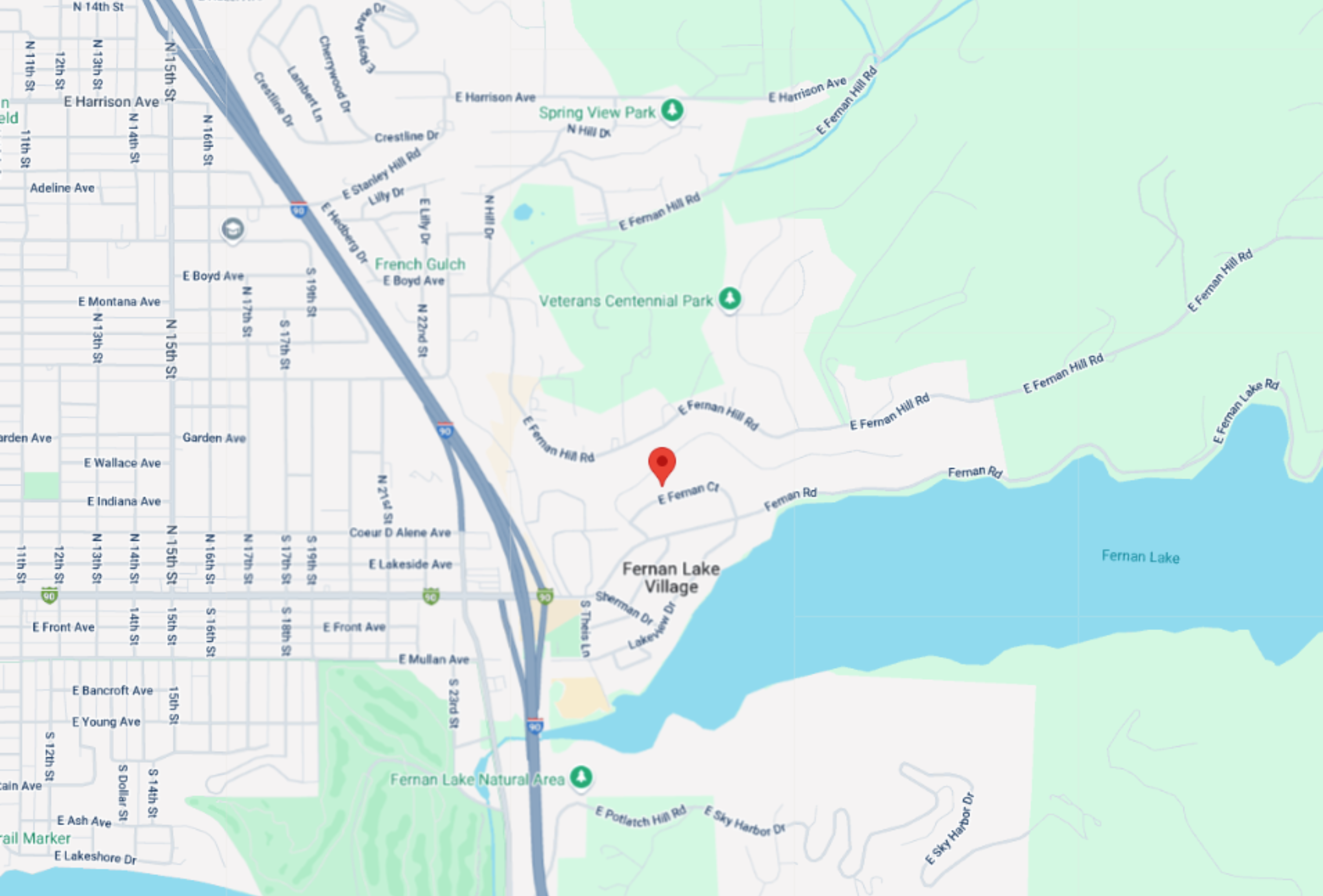 Where is Fernan Lake Village Located