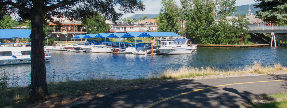 sandpoint, idaho, lake pend oreille marina and bike trails