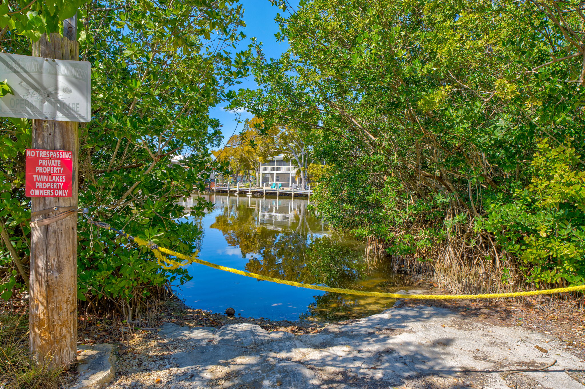 Twin Lakes community boat ramp Key Largo near 708 N Lake Drive