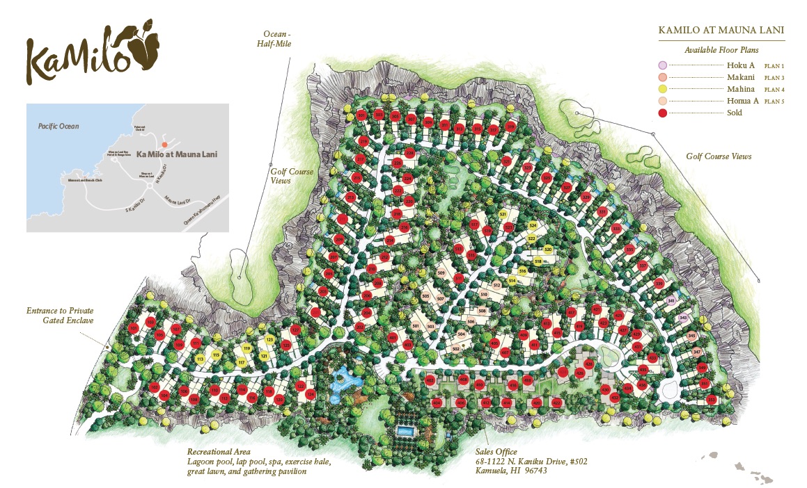 Ka Milo at Mauna Lani Subdivision Site Map