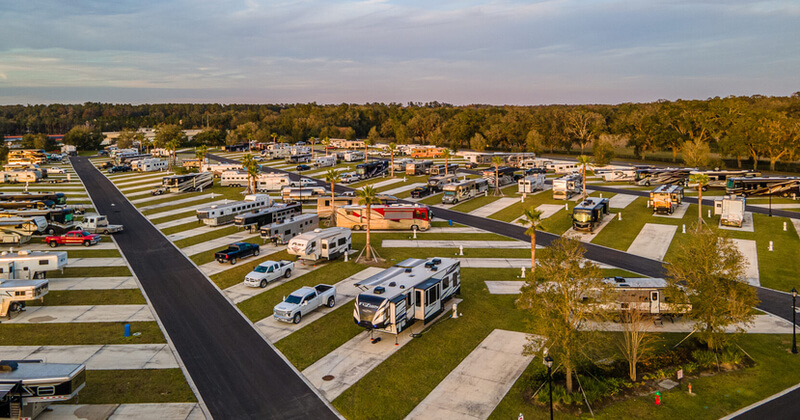 WEC full hook-up RV park and camping for equestrian exhibitors