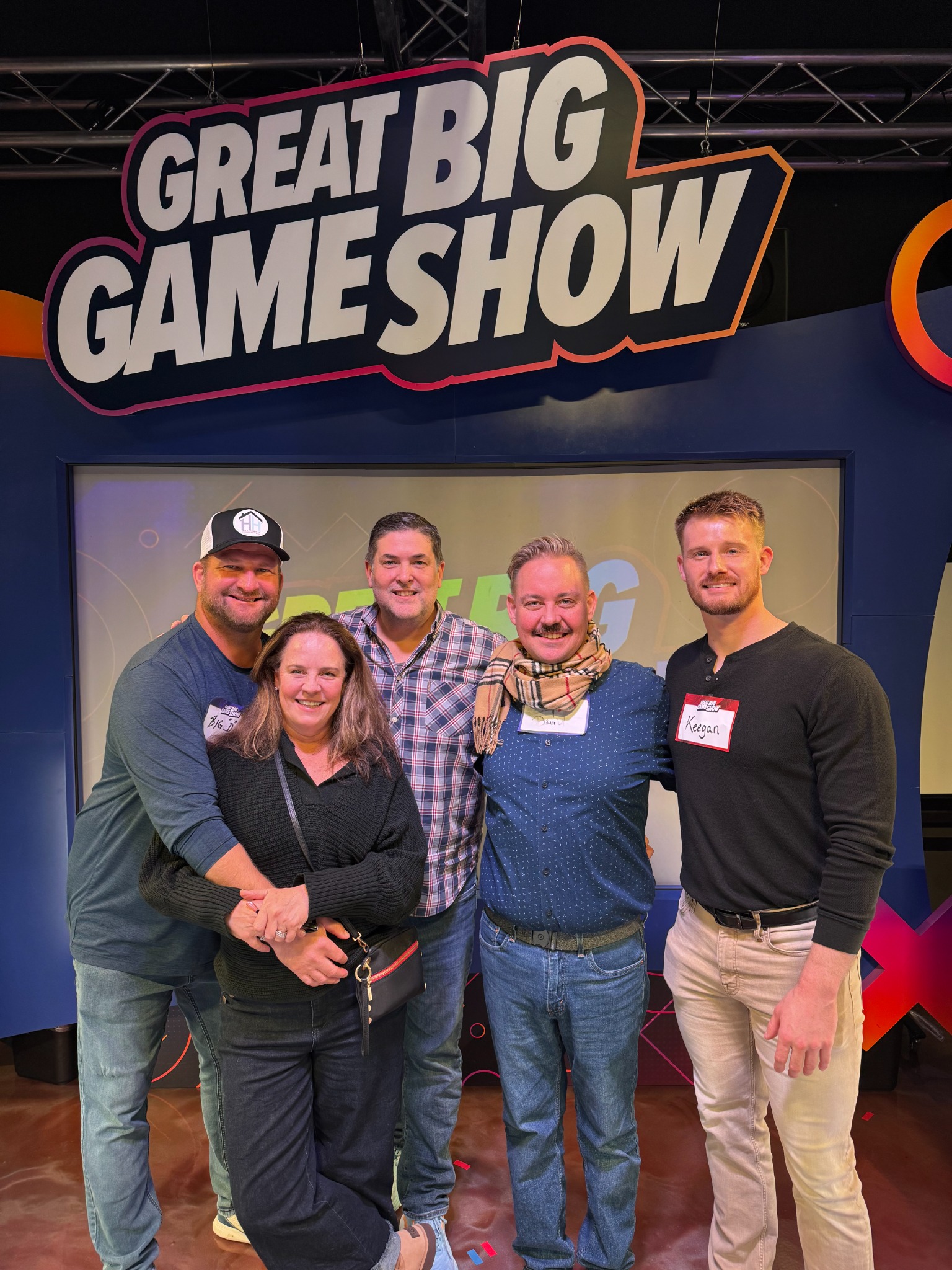 Kindred team members enjoying a game-show outing together