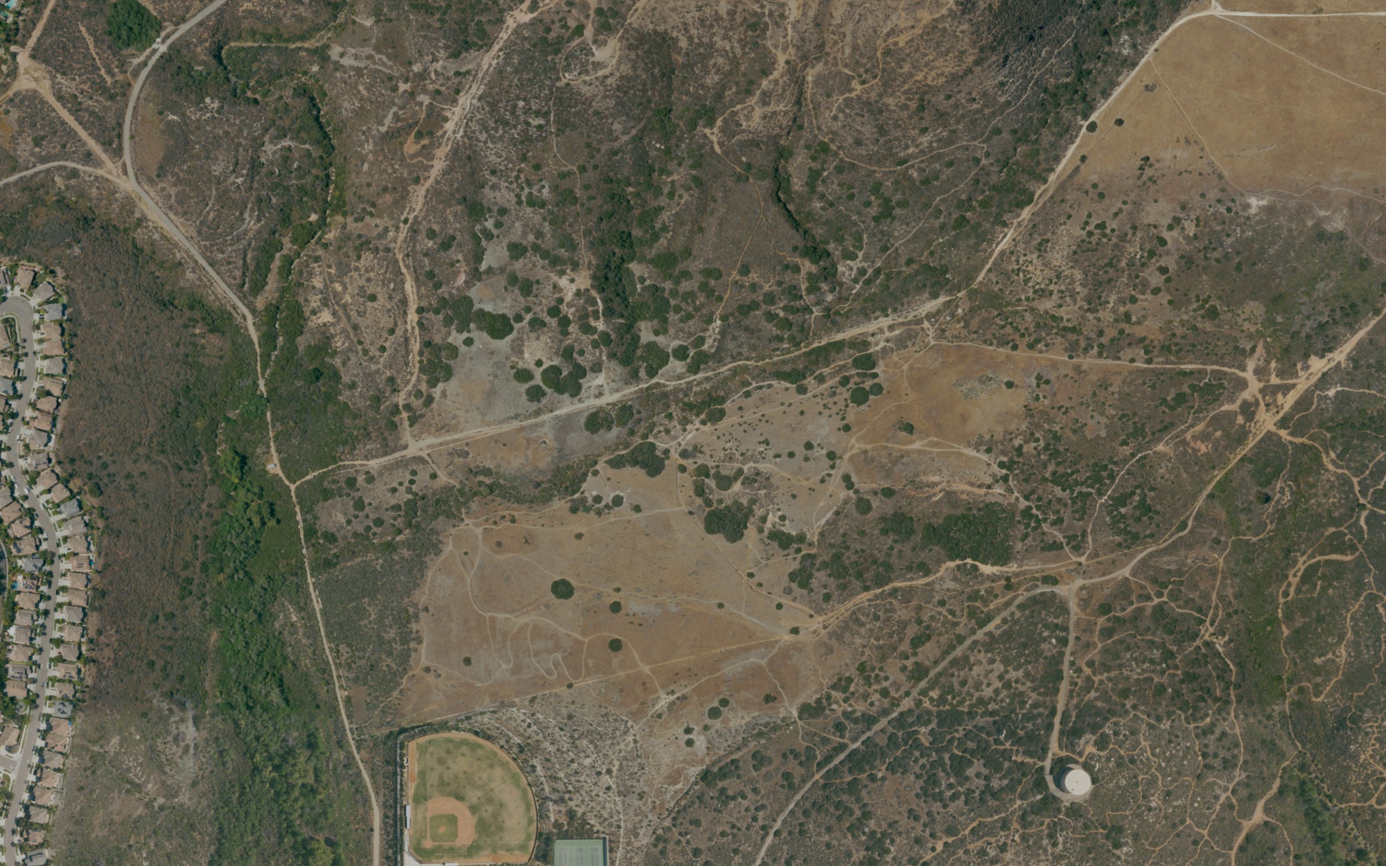Actual aerial photograph of the Calavera Hills area; historical 2022 imagery selection.